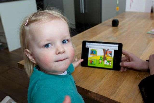 Van de 0 tot 3 jarigen speelt 40% wel eens op een tablet.
