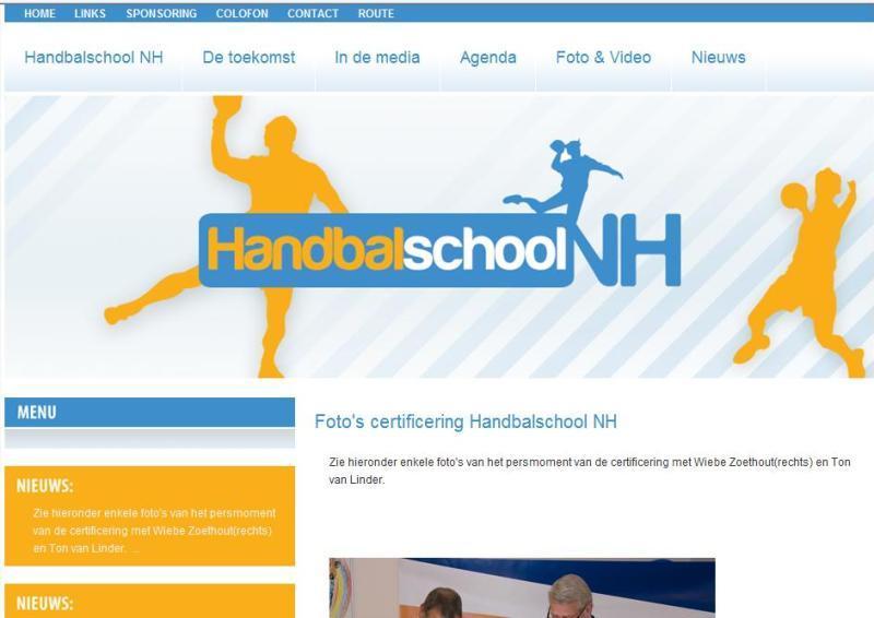 Website Handbalschool NH