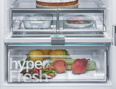 hyperfresh plus-laden* Vochtigheidsregulator hyperfresh plus hyperfresh-laden Driemaal langer vers Tweemaal langer