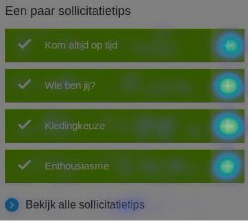 Informatie over sollicitatie proces via site en funnel correspondentie Sollicitatie