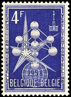 Afbeeldingen van de Eiffeltoren op postzegels komen wereldwijd voor, maar hoe is dat met het Atomium? Het Atomium is een monument dat te vinden is in het Heizelpark in Brussel.