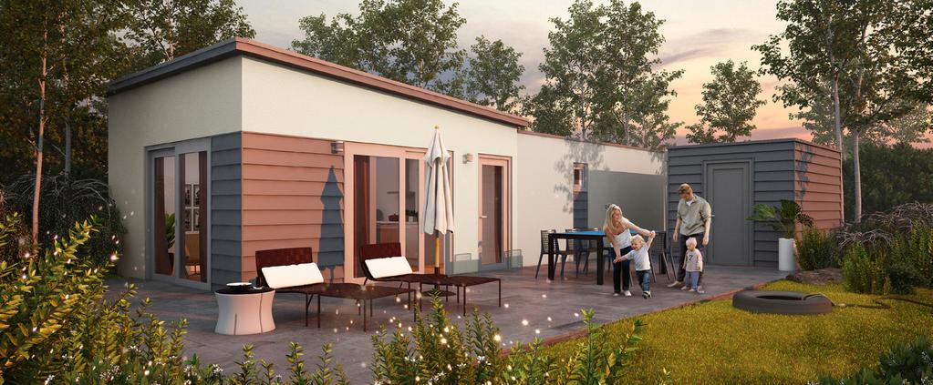 Vloed 6 personen royaal perceel eigen grond moderne hoekkeuken ruime living met hellend dakvlak 2 schuifpuien met toegang tot ruim