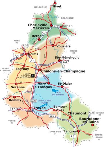 CHAMPAGNE (WIJN) Kaart van de Champagne streek Champagne is een mousserende wijn die wordt geproduceerd in het gelijknamige gebied in Frankrijk.
