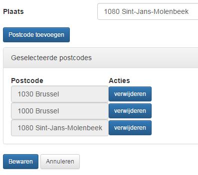 Opgepast: Indien u woonondersteuning of dagbesteding aangeduid hebt, vult u geen plaatsgegevens meer in.