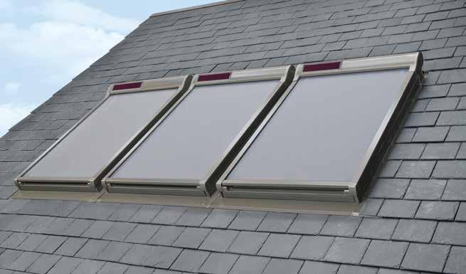 NIEUWE GENERATIE BUITENZONWERINGEN De buitenzonweringen voor de dakvensters van FAKRO absorberen de zonnestralen vooraleer die de beglazing