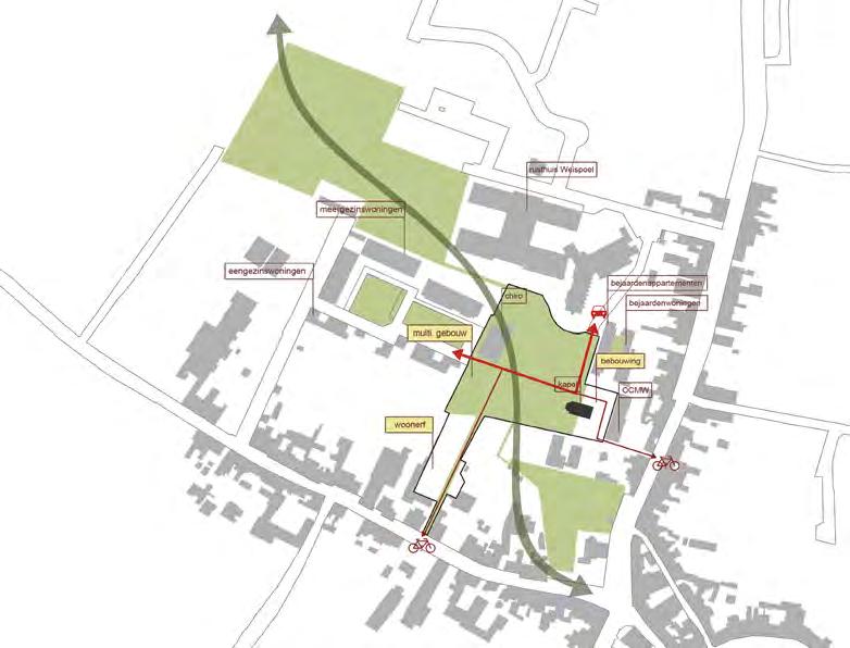 De zone omvat specifiek de woonzone Bergmolenwijk en Kalishoek, de Schoolstraat / Dijkstraat N45 en een gedeelte van het dorpscentrum van Melsele.