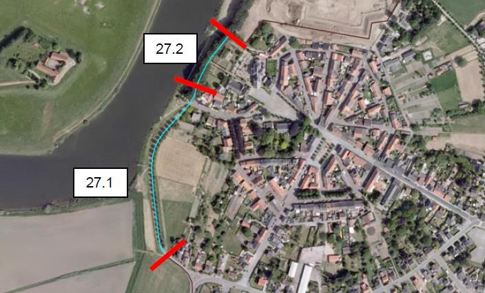 Ontwerp primaire waterkering Waterschap Roer en Overmaas 3.13 Dijkvak 50.630.27 In de variantenstudie is dit dijkvak in twee delen geknipt.