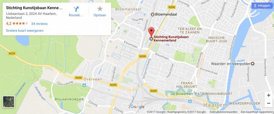 Bereikbaarheid van IJsbaan Haarlem IJsbaan Haarlem IJsbaanlaan 2 2024 AV Haarlem Telefoon juryruimte BC Haarlem 023-5491245 Telefoon IJsbaan Haarlem 023-5254000 Met de trein: Haarlem richting