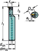 PARTNG AND GROOVNG T-Max Q-Cut T-Max Q-Cut nwendige bewerking T-Max Q-Cut (type 151.3) Klemschroef R/LAG151.32 Cilindrisch, excentrisch Met groef voor EasyFix-bus De AG 151.