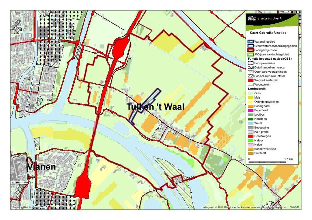 grondgebruikfunctie voor de grondwaterkwaliteit is opgesplitst in drie factoren; diffuse belasting, calamiteiten en handhaafbaarheid.