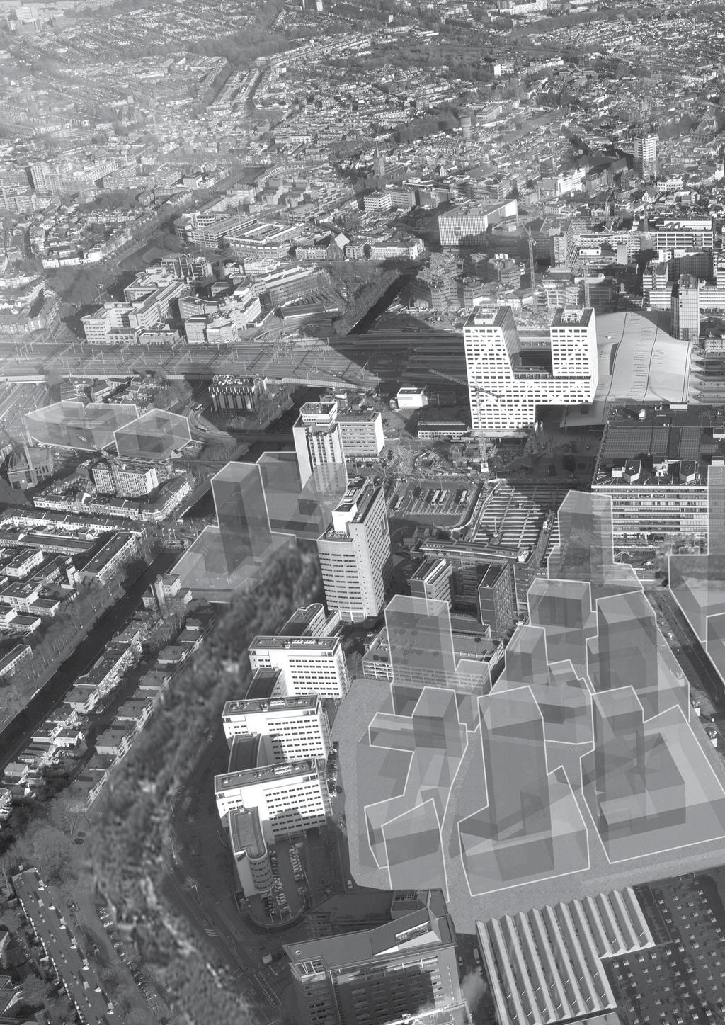 Impressie van Beurskwartier en Lombokplein in 2030 Dit is het verhaal van een metamorfose. Omgetoverd zijn de open ruimtes van de Jaarbeurs en het Westplein.