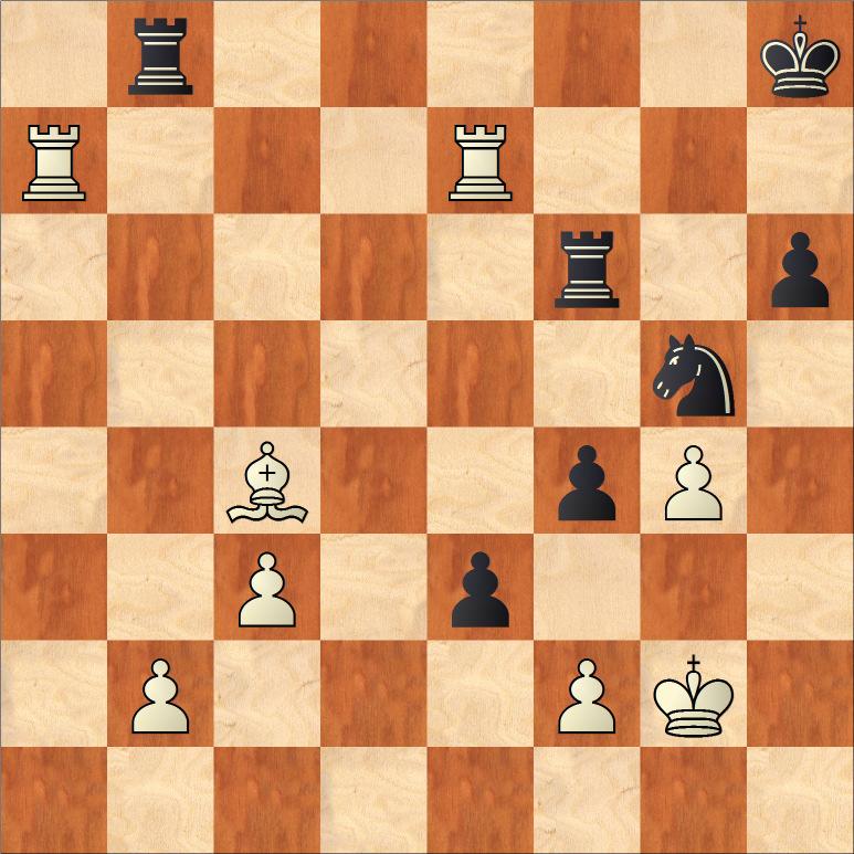 Dxe5 39.Lc4+ Kh7 40.Txh6+ Kxh6 41.Dxe5 heeft wit meer dan genoeg materieel voordeel. De omdraairegel werkt: eerst 38.Lc4+ wint ook. Na deze gemiste kans is et witte voordeel weer binnen de perken.