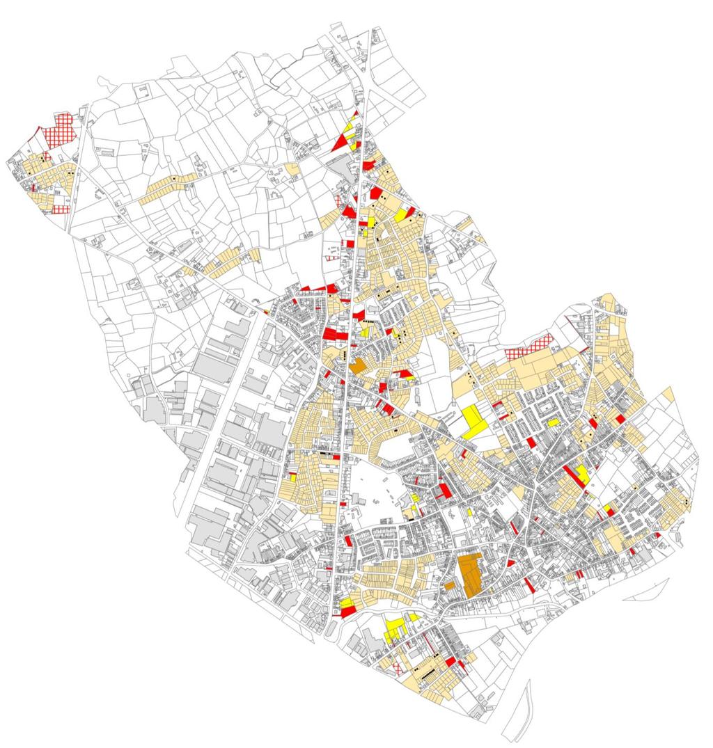 1.2.7 Totaliteit juridisch aanbod Op de volgende pagina een weergave van het (theoretisch) juridisch aanbod aan bouwmogelijkheden in de gemeente Kuurne.