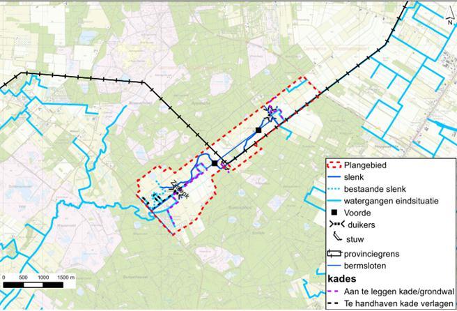 Effect maatregelen op natuur Bijlage IV.2 toont de gemiddelde grondwaterstand, de GxG en de kwel/infiltratie na invoeren van de maatregelen. In bijlage IV.