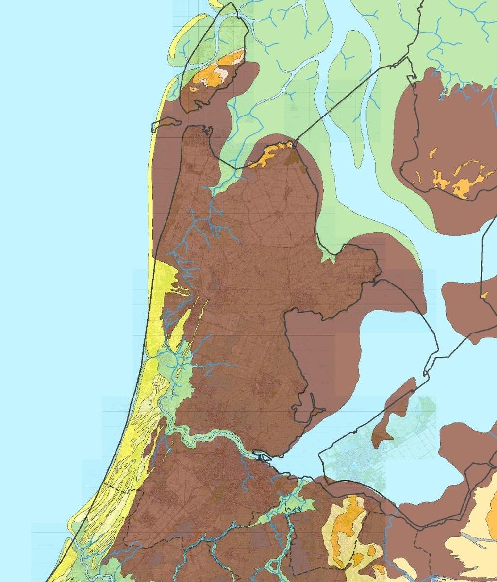 Paleogeografische deelgebieden van Noord-Holland Heden Nieuwe tijd Pleistocene