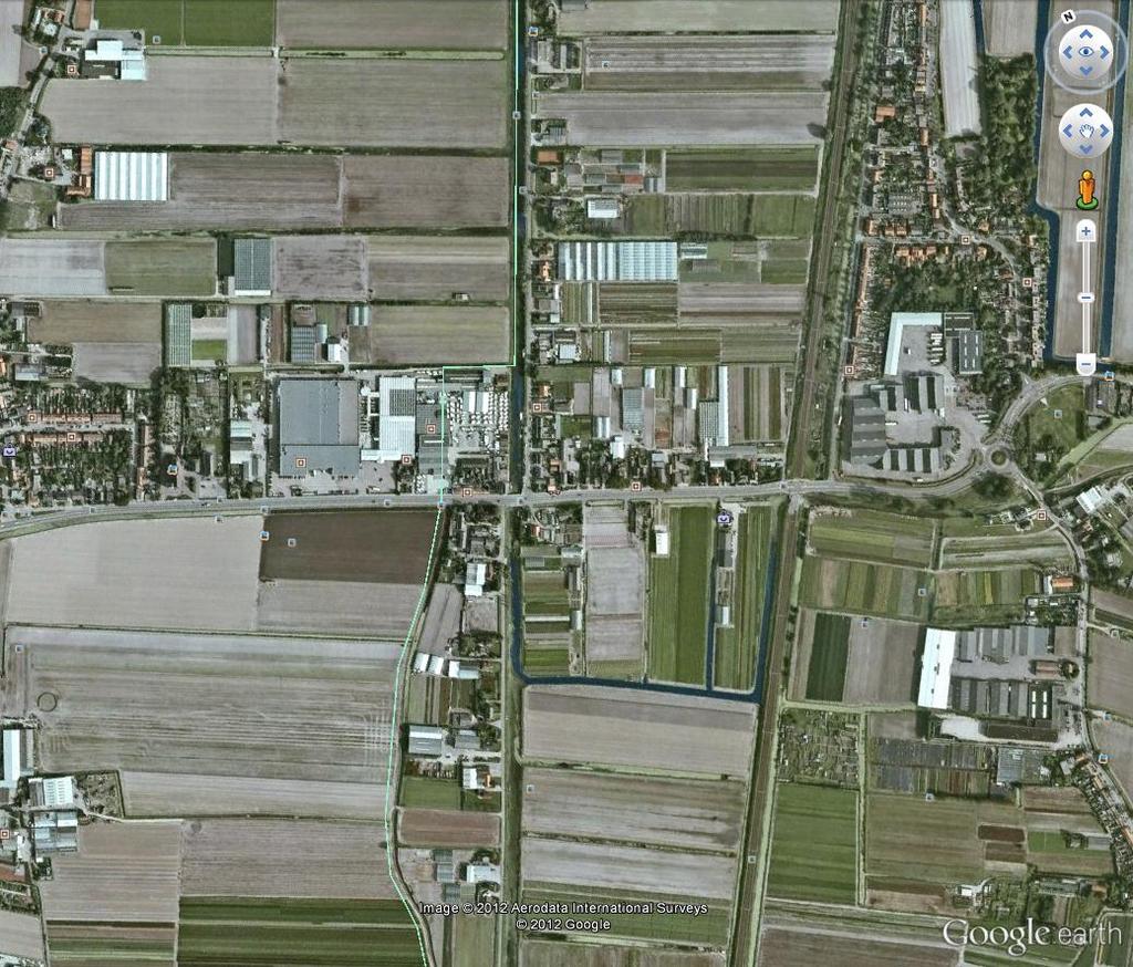 Figuur 3; planlocatie in omgeving bron: Google-earth Figuur 4; planlocatie inclusief