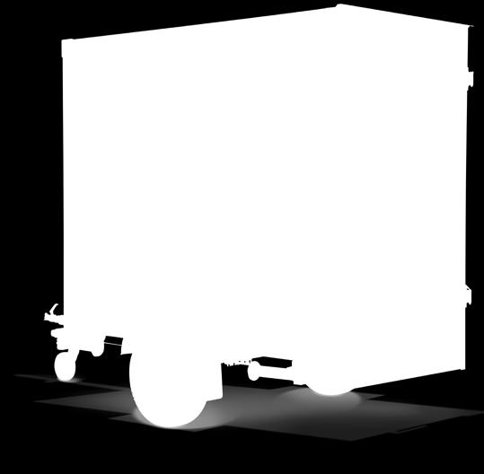 [10] [10] Basisuitvoering van de koelaanhangwagens, diepladers, modellen met één as en twee assen Chassisconstructie Stevige frameconstructie van dubbel aluminium vlonderprofiel [1] Kleine laadhoogte