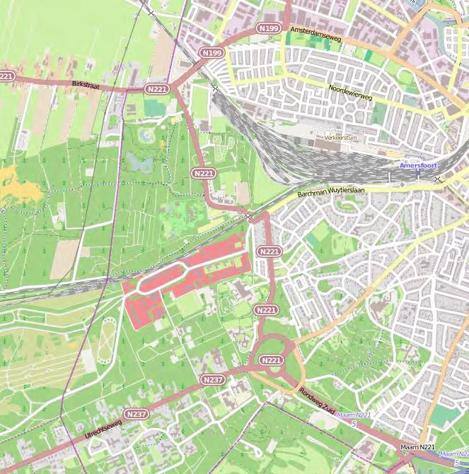 Bokkeduinen Birkhoven Bernhardkazerne Stichtse Rotonde Figuur 3.2. Deelgebieden in het onderzoeksgebied (ondergrond: Data by OpenStreetMap.org contributors under CC BY-SA 2.