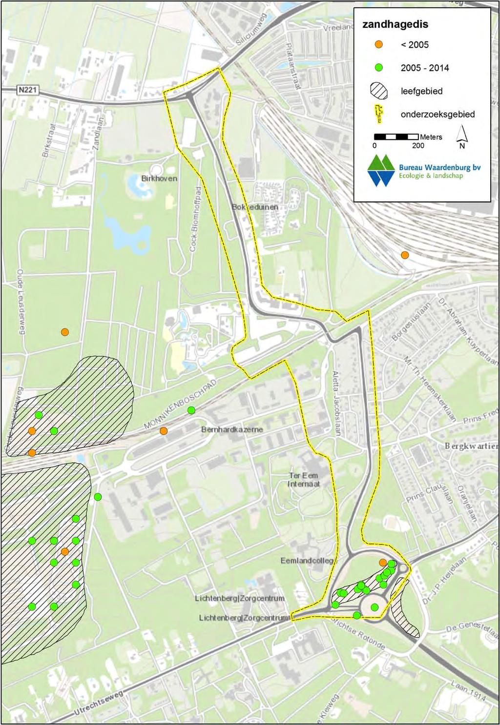 betreft hier een forse populatie in een leefgebied dat westelijk reikt tot de Stompert en