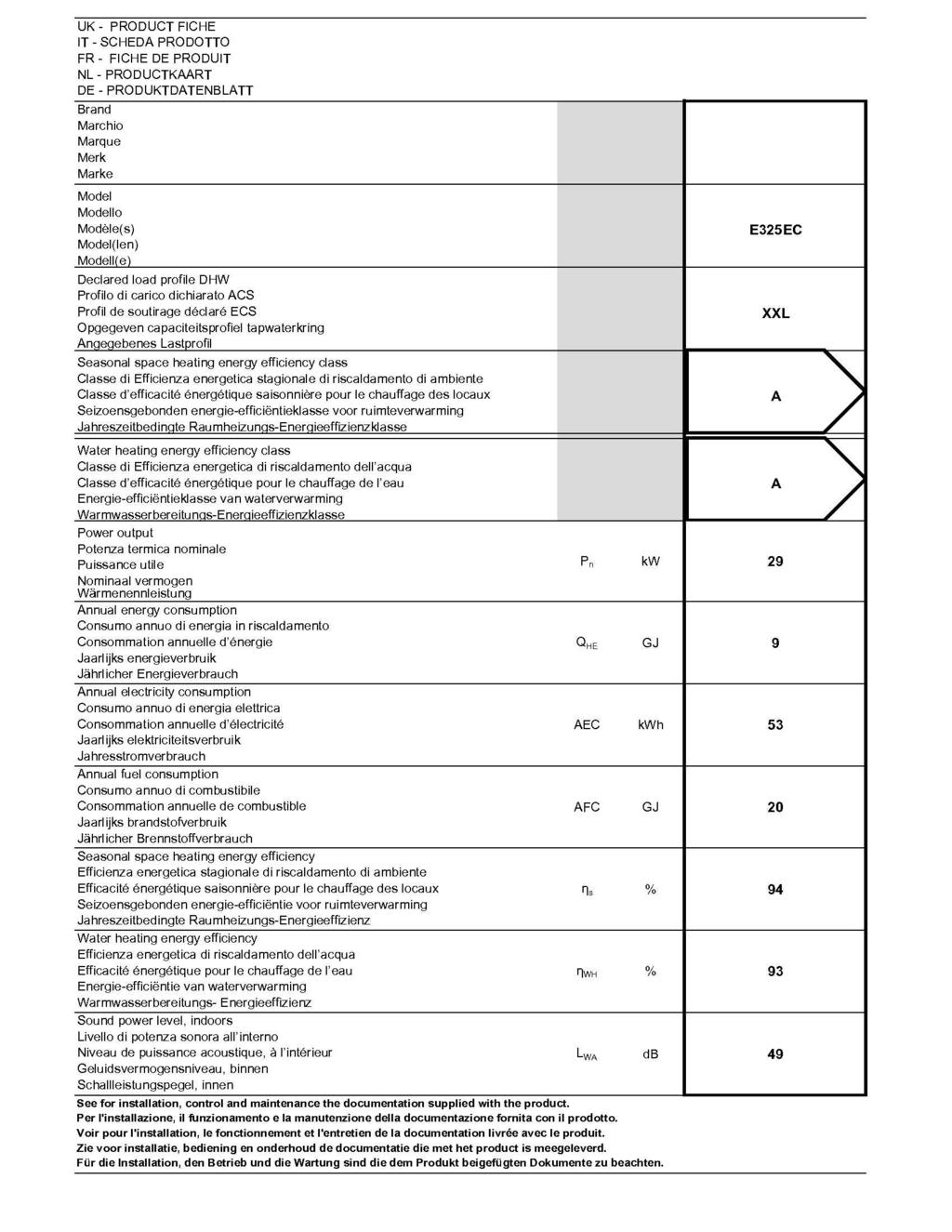 Deel VI: Ruimteverwarming VI.2.2.2 Energielabel Het energielabel (richtlijn 2010/30/EU) geeft informatie over de energie-efficiëntie van toestellen.