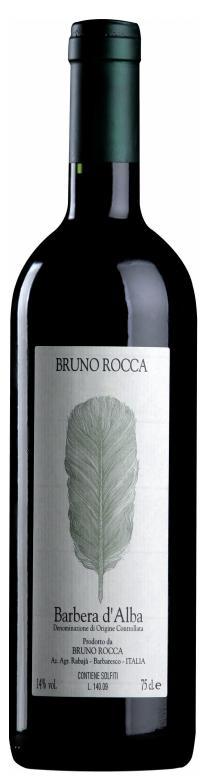 Barbera d Alba DOC (Bruno Rocca) Barbera100%, coming from the village of Neive, Crù Currà and Crù Fausoni. Soil with limestone and blue marl. Average age of vines is about 50-60 years old.