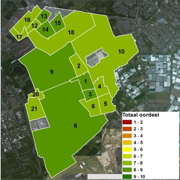 7 Totaaloordeel 7.1 Inleiding Naast de cijfers voor alle afzonderlijke leefbaarheidsaspecten is de bewoners ook gevraagd een totaalcijfer voor de leefbaarheid in de eigen buurt te geven.