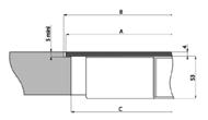 TEC HNISC HE TEKENING EN KOOKPLATEN Afmetingen voor opbouw Afmetingen voor vlakbouw Afmetingen voor semi-vlakbouw P= glas + 2 mm silicone R= glas + 2 mm silicone A B C D E F H P R 1102 1109 590 520