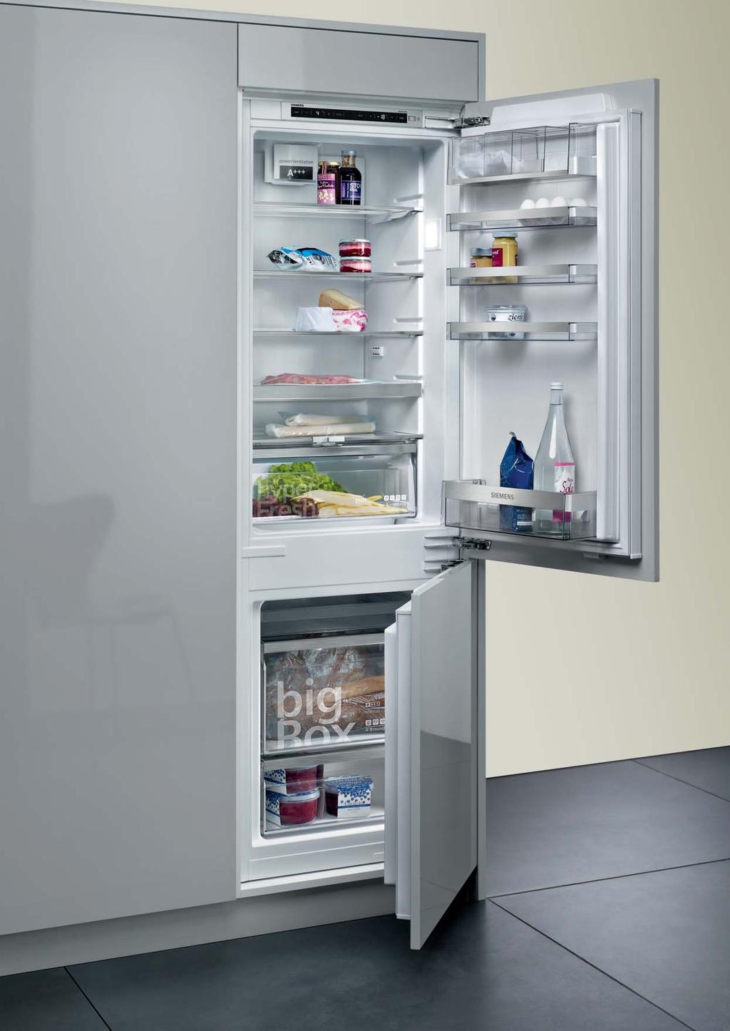 coolefficiency. Een nieuwe generatie integreerbare koelkasten met technologie voor een maximale bescherming van uw levensmiddelen in de beste omstandigheden. Home Connect.