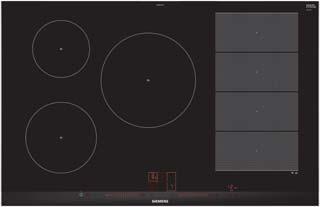 Binnen dit kookvlak kan u uw kookgerei naar hartelust (ver)plaatsen. Zo bepaalt u voortaan zelf hoe groot de kookzone moet zijn. flexinduction Plus, past zich aan uw behoeften aan.