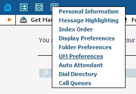 Ga vervolgens naar tabblad [Service Features] > [Incoming Calls]en klik op [Manage UM Account] om het berichtencentrum te openen.