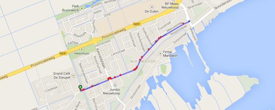 Bijlage 7 Route van finishterrein naar