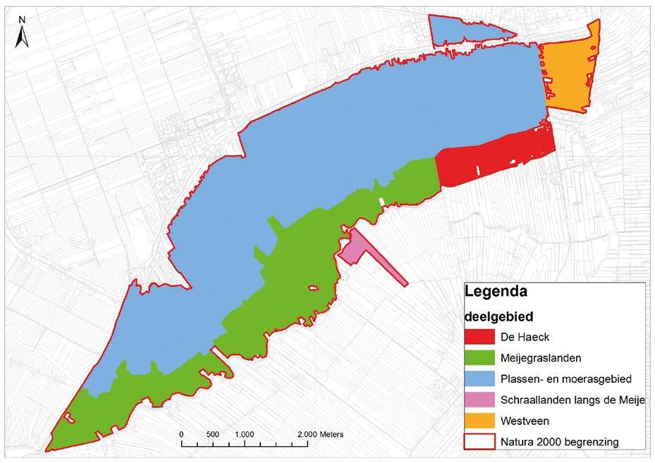 Figuur 31 Deelgebieden binnen het Natura 2000-gebied Nieuwkoopse Plassen en De Haeck 312 Rietsnijden en mostrekken Rietsnijden en rietteelt Binnen de grenzen van het gebied wordt ongeveer 400 hectare