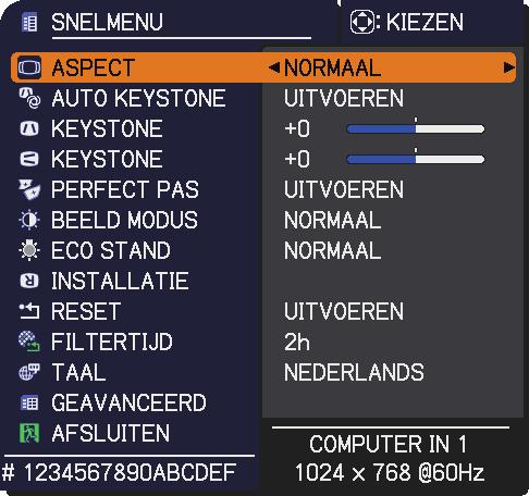 OVERLAPPEN menu-instellingen 3.3 Lampmodus selecteren Selecteer de TEGELIJK of INTERMITTENT de lampmodus. 1.