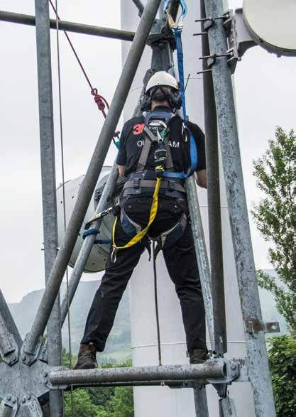 TC4 Veilig werken op masten - Niveau 2 Maximaal 4 deelnemers en 1 instructeur. Voor mensen die overal moeten kunnen werken op en aan communicatiemasten en -torens.