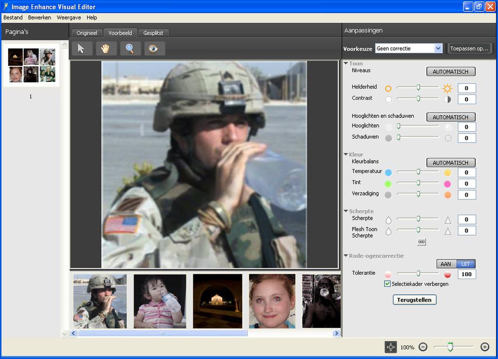 IMAGE ENHANCE VISUAL EDITOR 68 IEVE openen Start IEVE vanaf het menu Acties van Command WorkStation.