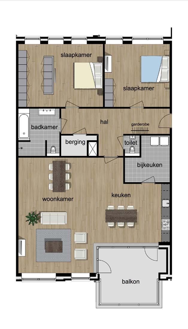 APPARTEMENT N o 9 Appartement 9 beschikt over een prettige indeling met riante