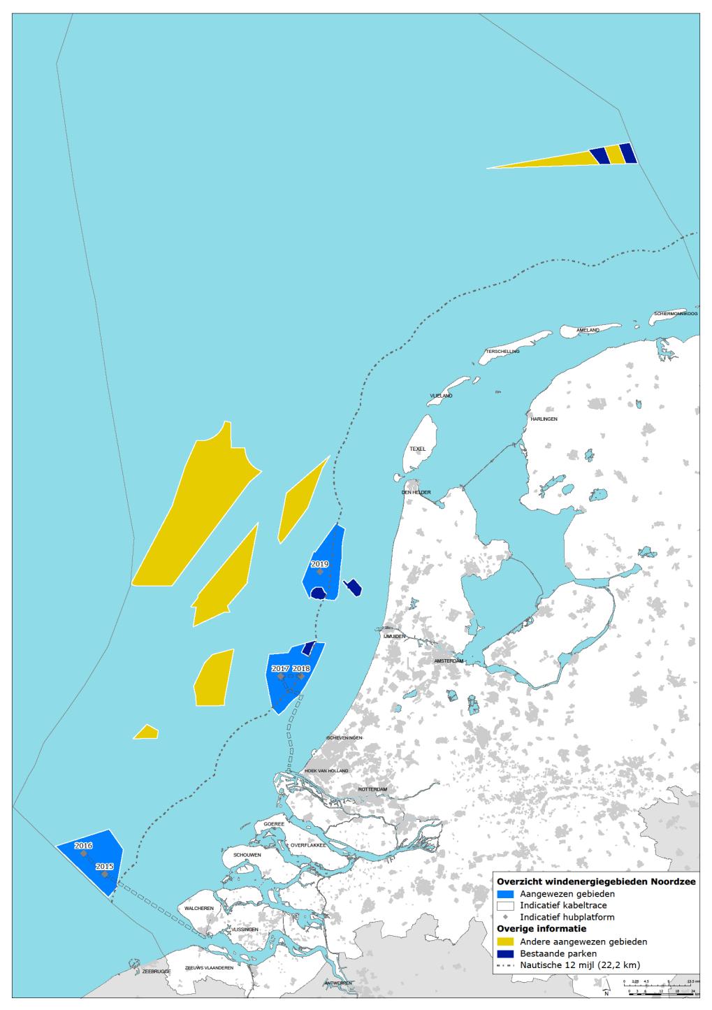 CONCEPT NRD NET OP ZEE HOLLANDSE KUST (NOORD) Figuur 1-6 Overzicht windenergiegebieden (bron Ministerie van EZ) 1.