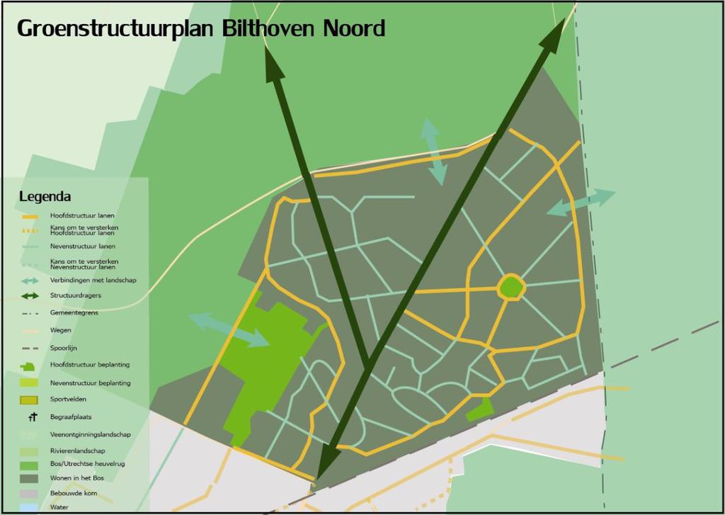 Kansen en Knelpunten Bilthoven-Noord Gezichtslaan Knelpunten: Verkeersdruk Ontwikkeling Corridorstudie Weinig ruimte voor bomen Kansen: Versterken van de laan door aanplant nieuwe bomen of bij