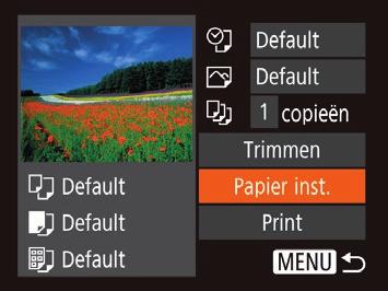 zdruk op de knop [ ], druk op de knoppen [ ][ ] om [OK] te selecteren en druk vervolgens op de knop [ ]. 3 Druk het beeld af. zvoer stap 7 in Eenvoudig afdrukken (= 85) uit om af te drukken.