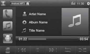 Bluetooth-bedrijf Audioweergave - Android mobiele telefoon Met de "Android Music Player" app van Blaupunkt kunt u op een Android mobiele telefoon opgeslagen muziekbestanden met behulp van