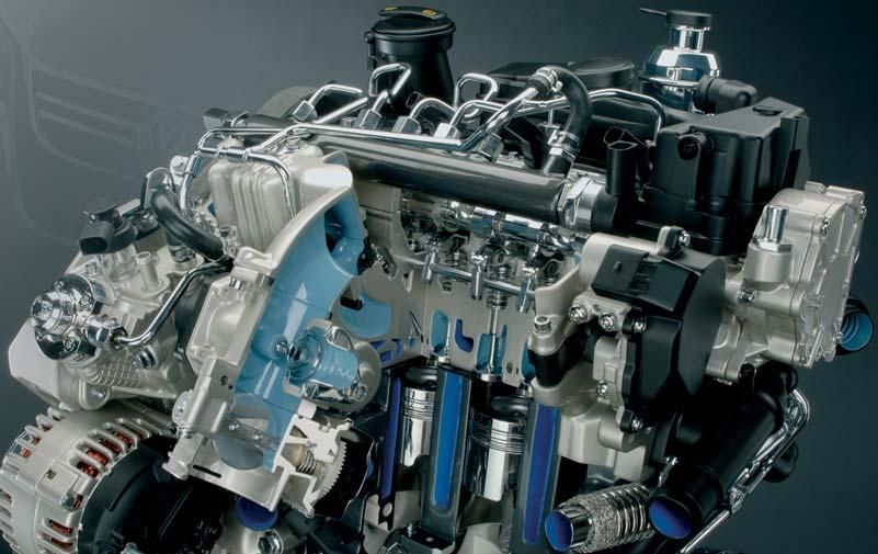 MOTOREN Nieuwe Volkswagen 2. TDI dieselmotor Foto s/tekeningen: Volkswagen Zestienklepper met common rail-inspuiting Afscheid van de pompverstuiver AMT had in 25 al een vooruitziende blik.