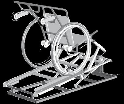 Nadat de bestuurder de transfer van rolstoel naar autostoel gemaakt heeft kan de rolstoel