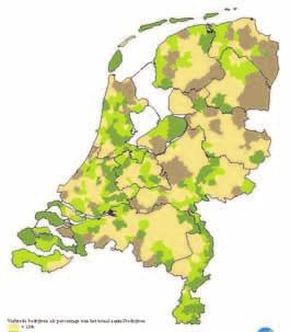 Aanbod van agrarisch natuurbeheer Verbrede bedrijven als percentage van totaal aantal bedrijven < 10% > 10% Berekende ten opzichte van werkelijke verbreding Kleiner Groter Figuur 3.