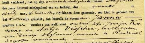 Jan is getrouwd te Finsterwolde op vrijdag 26 maart 1920, op 42-jarige leeftijd met Gepke Keyer (24 jaar oud), geboren te Ekamp, gem. Midwolda.