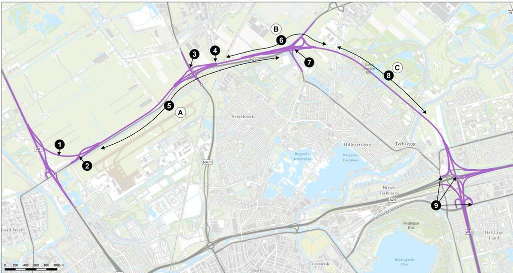 2.1.2 Studiegebied Het studiegebied is het gebied waarbinnen verwachtte effecten zullen optreden of waarneembaar zijn door het project A16 Rotterdam. Het studiegebied kan per indicator verschillen.