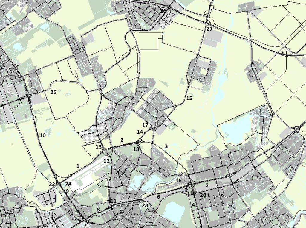 4.2 Verkeersgegevens in situatie zonder project (2030) 4.2.1 Verkeersintensiteit en ontwikkeling verkeersprestatie Afbeelding 4.