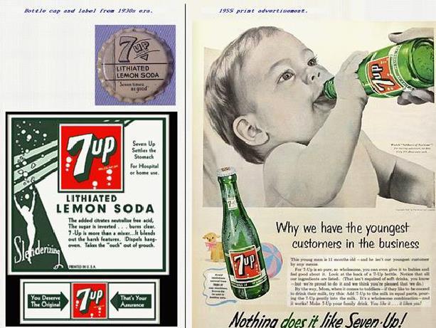 The product, originally named "Bib-Label Lithiated Lemon-Lime Soda", was launched two