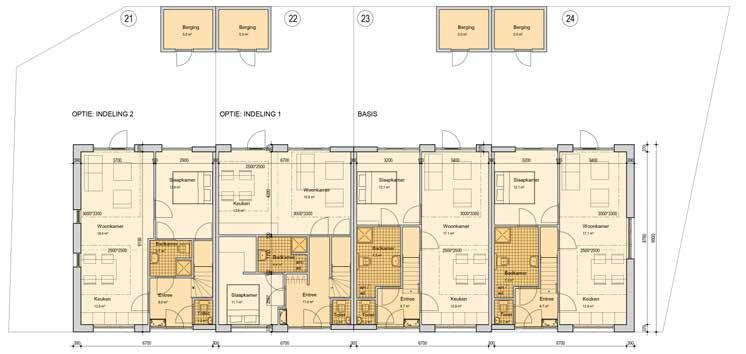 Woningen kavels 21 t/m 24