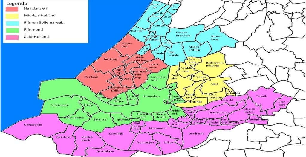 1 De uitgangssituatie in de provincie Zuid-Holland 1.1 Draagvlak voor winkelvoorzieningen: zeer groot Zuid-Holland is de grootste en meest dichtbevolkte provincie van Nederland.