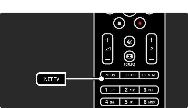 2.8.4 Door Net TV bladeren Sluit deze handleiding en druk op Net TV op de afstandsbediening of selecteer Door Net TV bladeren in het menu Home en druk op OK om door Net TV te bladeren.